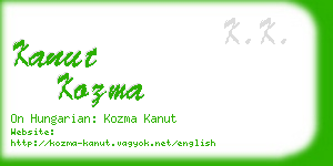 kanut kozma business card